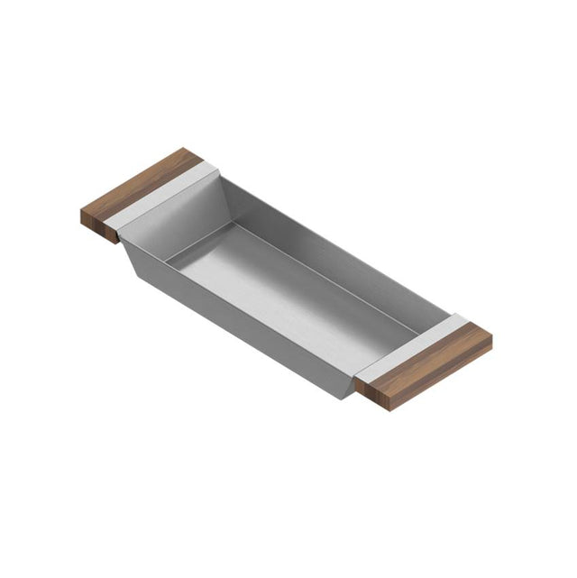 Home Refinements by Julien - Tray For 17In Sink, Walnut Handles, 6X18X2-1/4