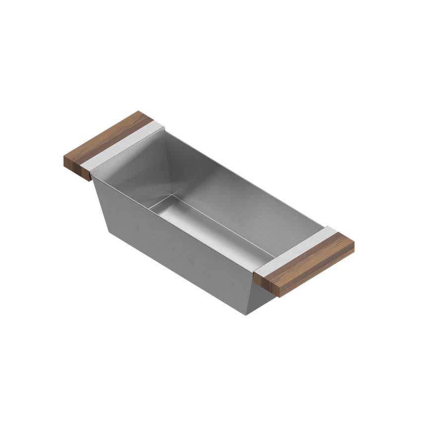 Home Refinements by Julien - Bin For 16In Sink, Walnut Handles, 6X17X4-1/4