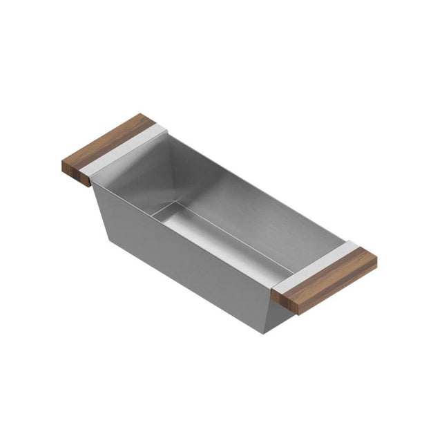 Home Refinements by Julien - Bin For 17In Sink, Walnut Handles, 6X18X4-1/4