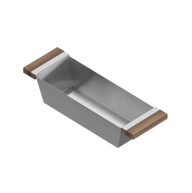 Home Refinements by Julien - Bin For 18In Sink, Walnut Handles, 6X19X4-1/4
