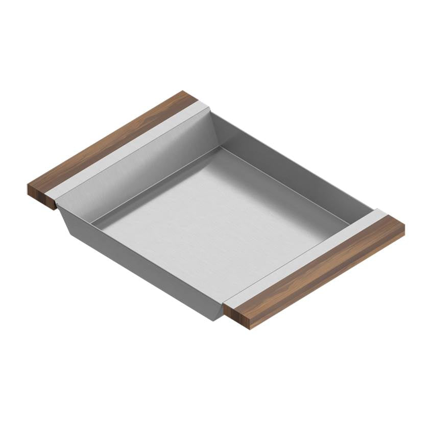 Home Refinements by Julien - Tray For 16In Sink, Walnut Handles, 12X17X2-1/4