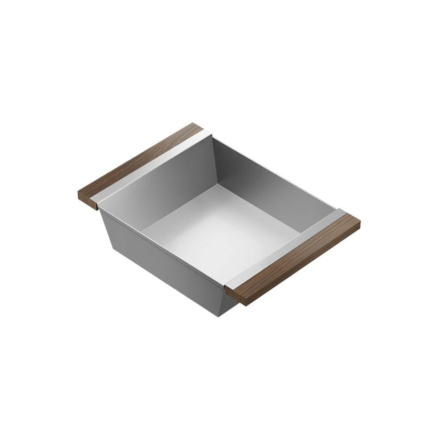 Home Refinements by Julien - Bin For 18In Sink, Walnut Handles, 12X19X4-1/4