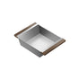 Home Refinements by Julien - Bin For 18In Sink, Walnut Handles, 12X19X4-1/4
