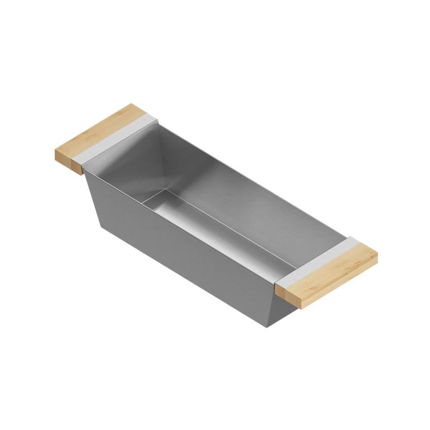 Home Refinements by Julien - Bin For 18In Sink, Maple Handles, 6X19X4-1/4
