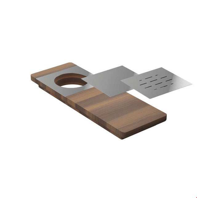 Home Refinements by Julien - Presentation Board For Fira Sink W/ Ledge, Walnut, 6X17-1/4X1-1/2