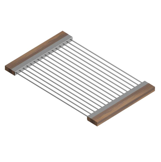 Home Refinements by Julien - Drying Rack For 18In Sink, Walnut Handles, 12X19X1
