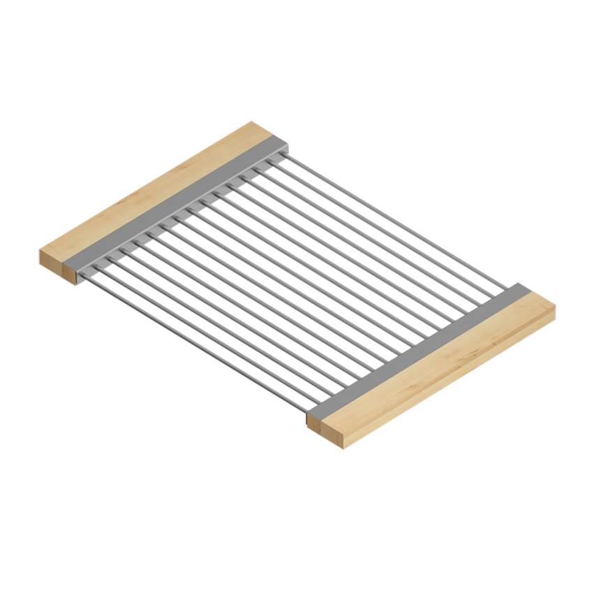 Home Refinements by Julien - Drying Rack For 16In Sink, Maple Handles, 12X17X1