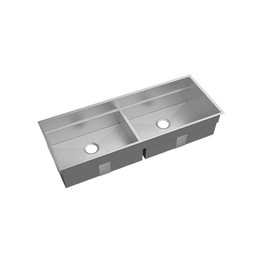 Smartstation Sink Undermount, No Acc., Double L24X18X10 R24X18X10