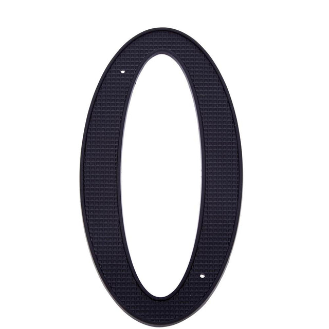 JVJ Hardware - 4'' Black Finish Zinc Alloy House Number ''0'', Composition Zamac - Black