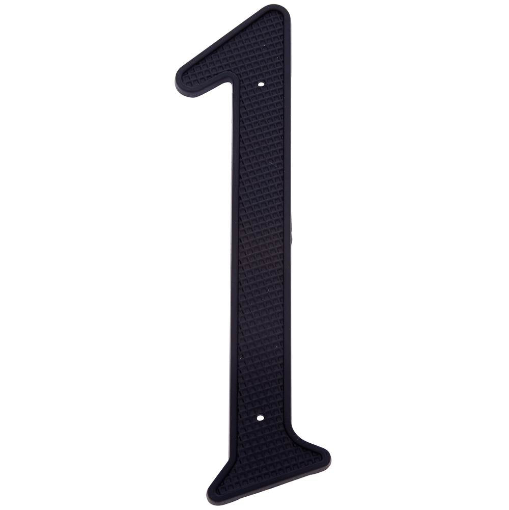 JVJ Hardware - 4'' Black Finish Zinc Alloy House Number ''1'', Composition Zamac - Black