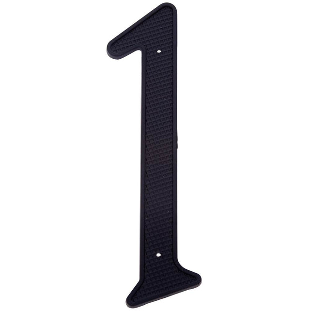 JVJ Hardware - 4'' Black Finish Zinc Alloy House Number ''1'', Composition Zamac - Black
