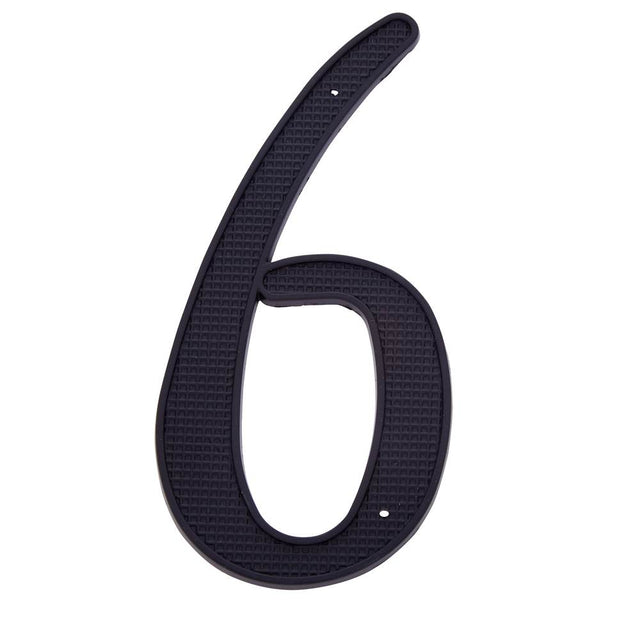 JVJ Hardware - 4'' Black Metal Finish Zinc Alloy House Number ''6/9'', Composition Zamac - Black