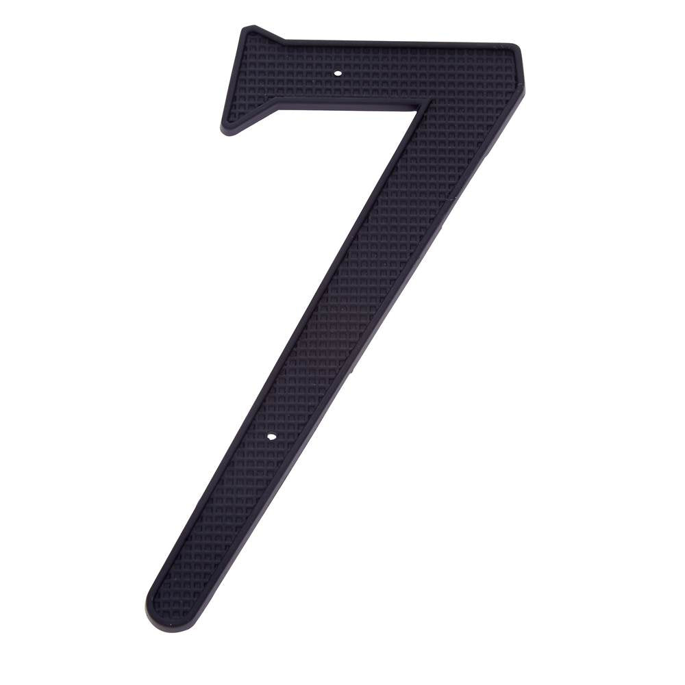JVJ Hardware - 4'' Black Finish Zinc Alloy House Number ''7'', Composition Zamac - Black