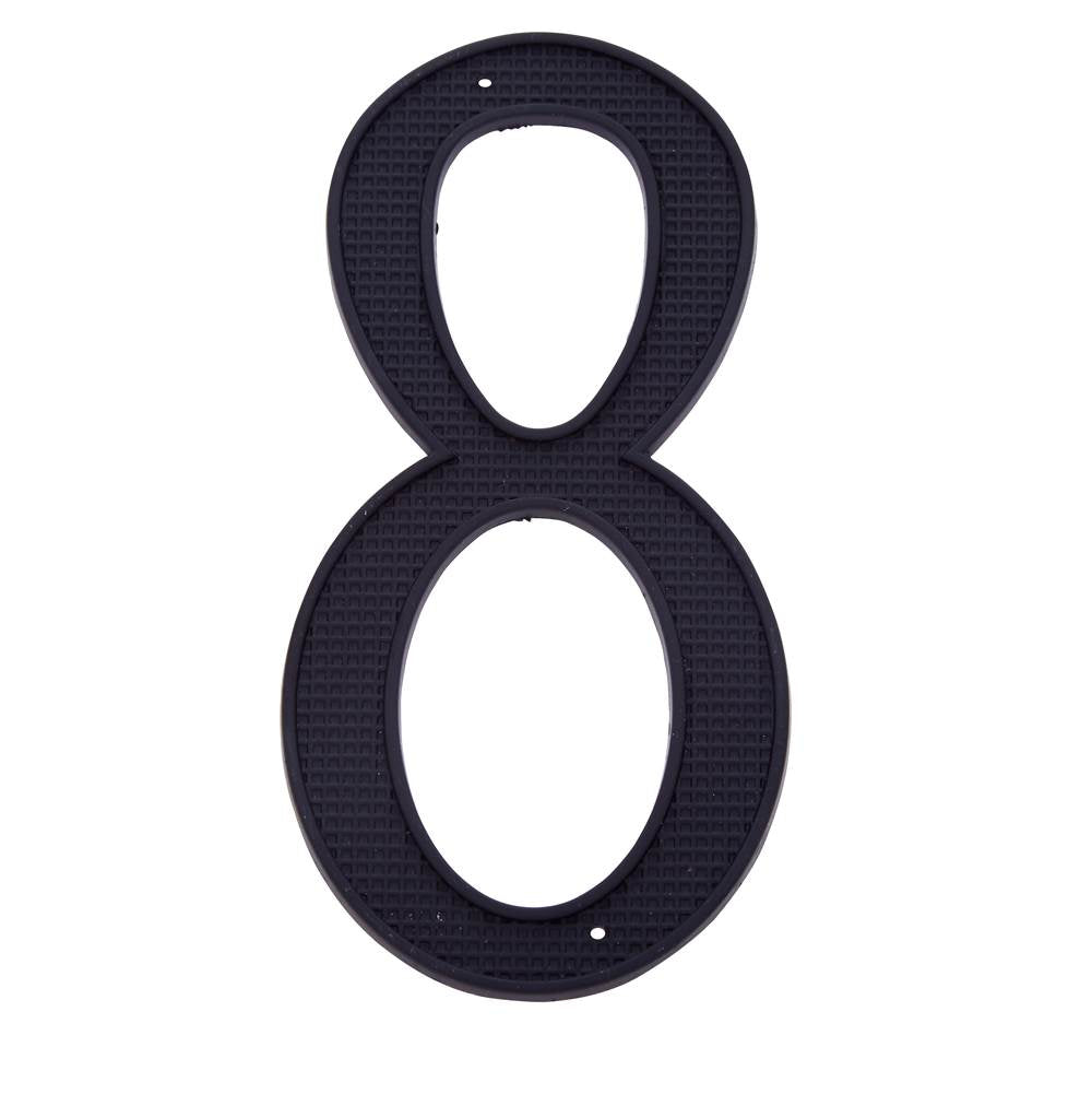 JVJ Hardware - 4'' Black Finish Zinc Alloy House Number ''8'', Composition Zamac - Black