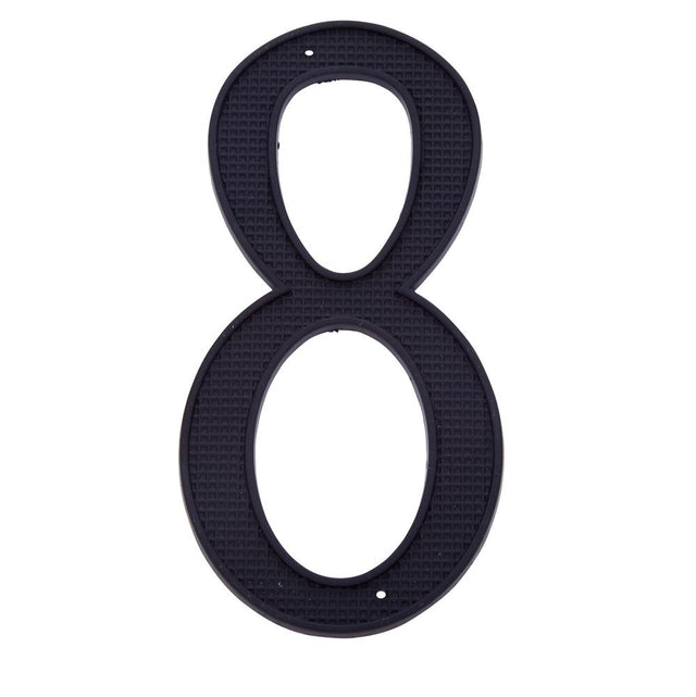 JVJ Hardware - 4'' Black Finish Zinc Alloy House Number ''8'', Composition Zamac - Black