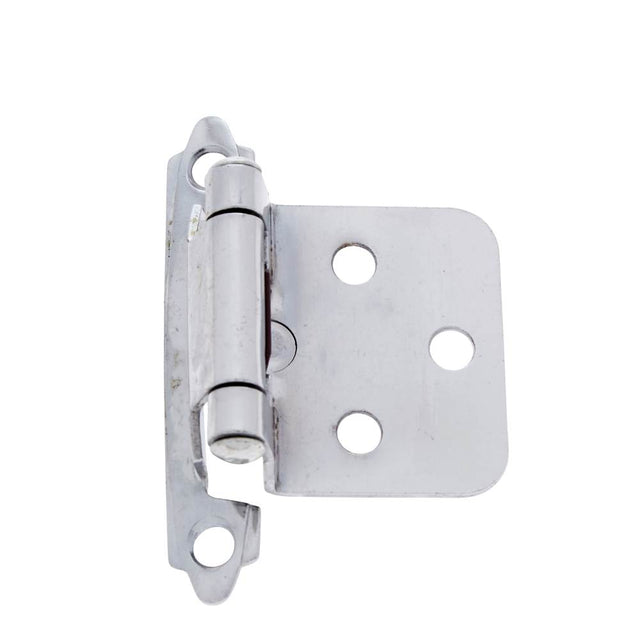 JVJ Hardware - Polished Chrome Finish Flush Self-Closing Hinge (Pair), Composition Steel - Polished Chrome