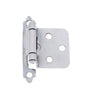 JVJ Hardware - Polished Chrome Finish Flush Self-Closing Hinge (Pair), Composition Steel - Polished Chrome