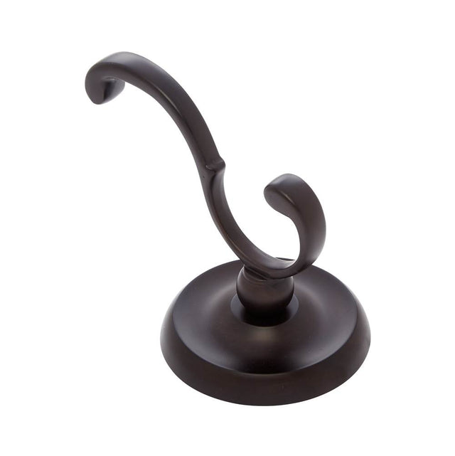 JVJ Hardware - Paramount Series Oil Rubbed Bronze Finish Deco Robe Hook C/S, Composition Solid Brass - Oil Rubbed Bronze