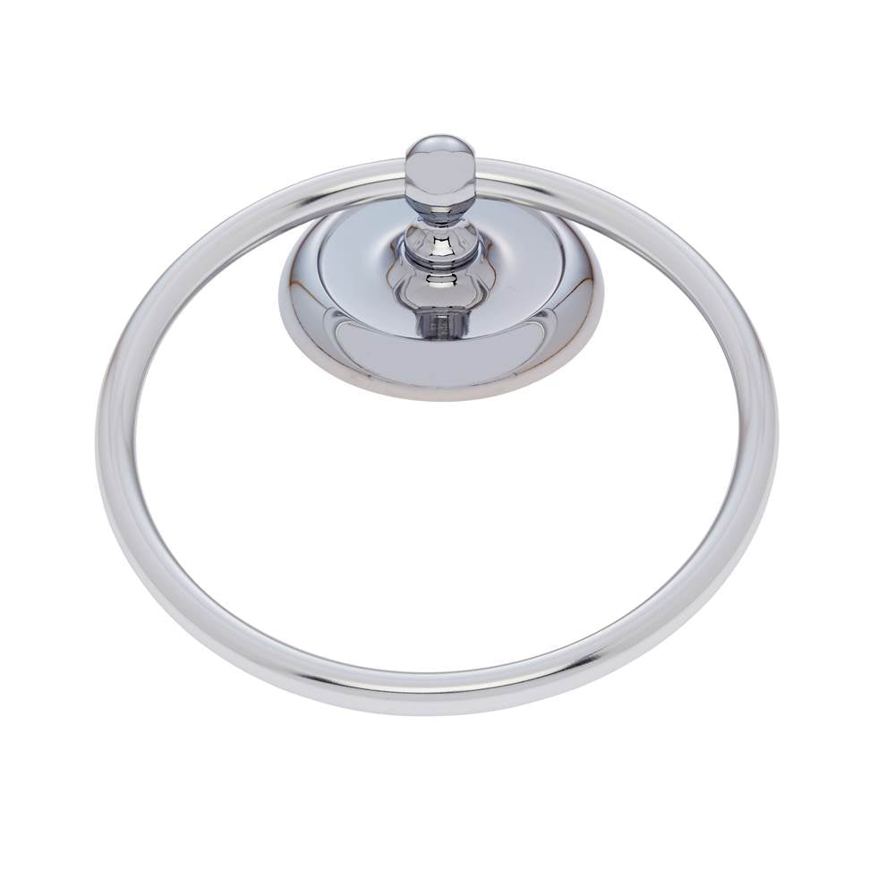 JVJ Hardware - Piedmont Series Polished Chrome Finish Towel Ring C/S, Composition Zamac - Polished Chrome