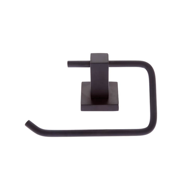 JVJ Hardware - Milan Series Matte Black Finish Squared Euro Paper Holder C/S, Composition Zinc & Stainless Steel - Matte Black