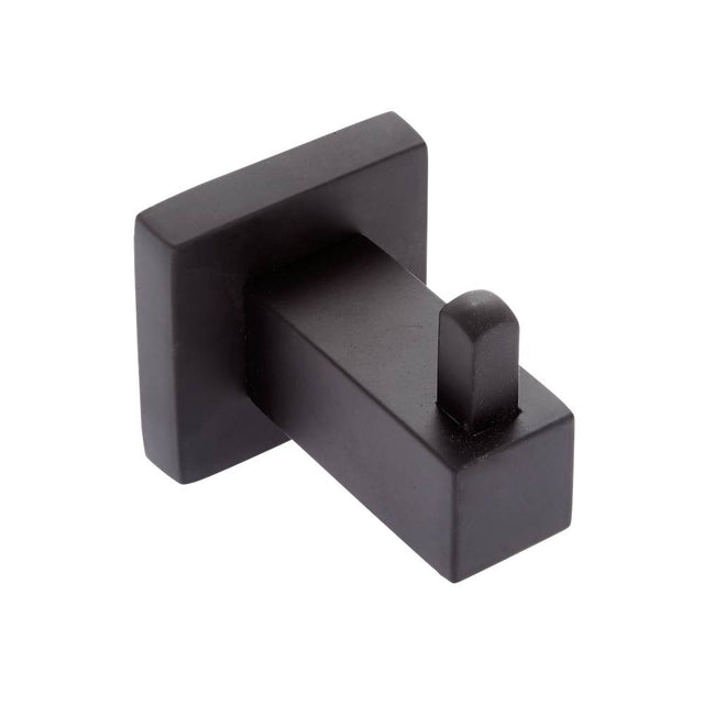 JVJ Hardware - Milan Series Matte Black Finish Robe Hook, Composition Zinc - Matte Black