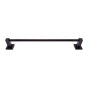 JVJ Hardware - Milan Series Matte Black Finish 18'' Towel Bar Set, Composition Zinc & Stainless Steel - Matte Black