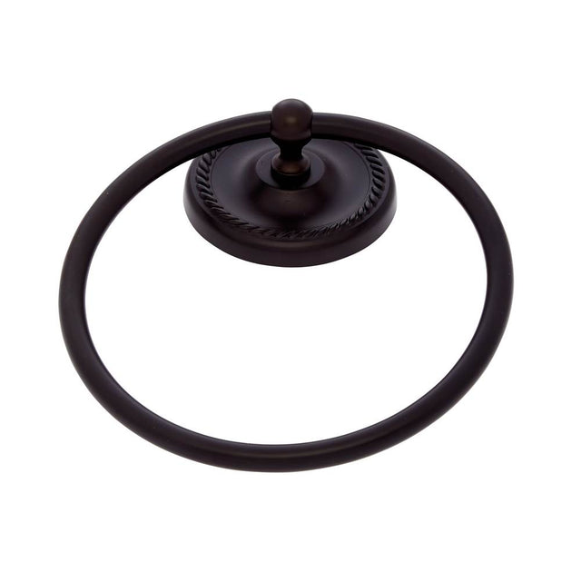 JVJ Hardware - Prestige Series Oil Rubbed Bronze Finish Towel Ring C/S, Composition Solid Brass - Oil Rubbed Bronze