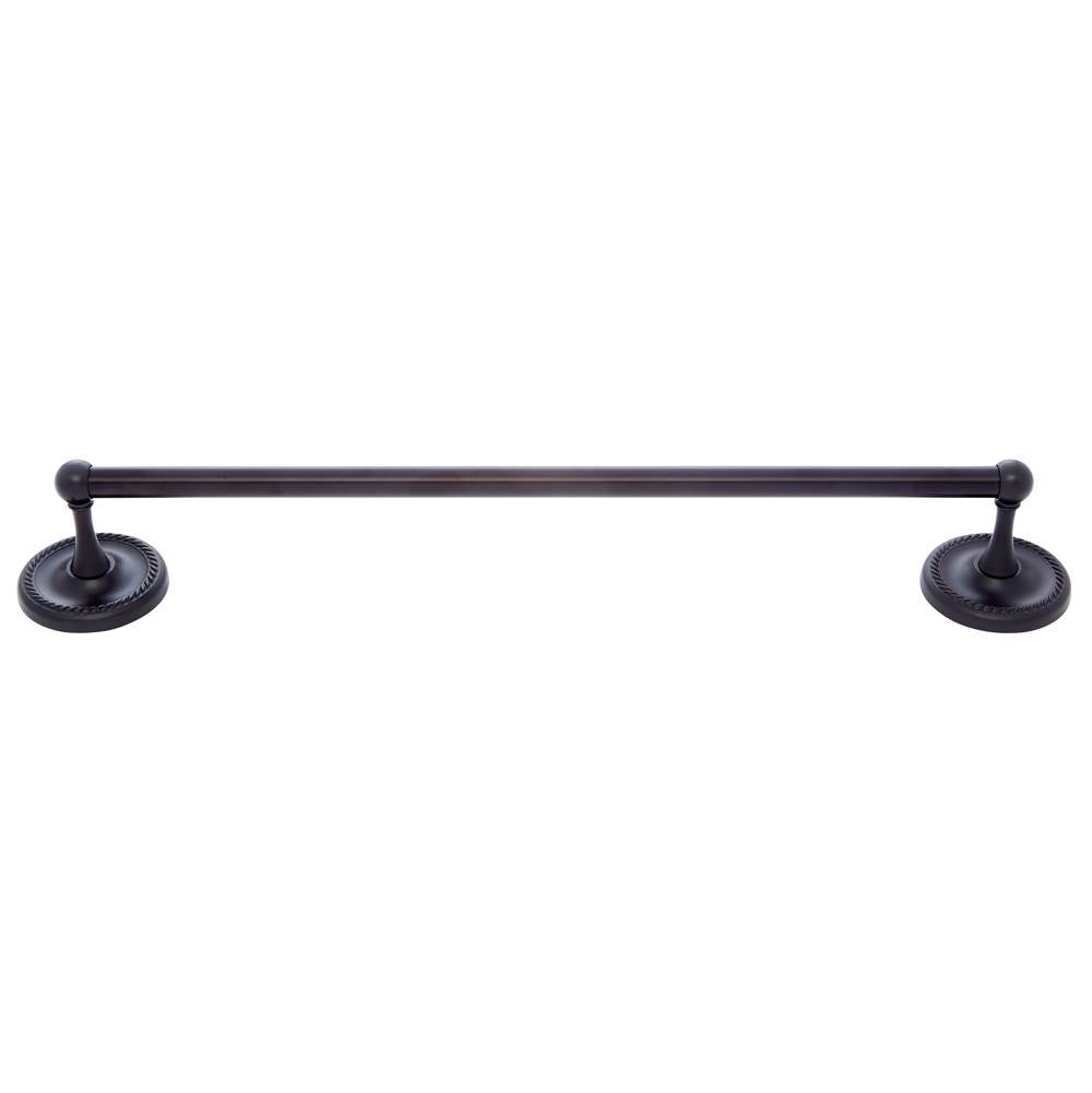JVJ Hardware - Prestige Series Oil Rubbed Bronze Finish 24'' Towel Bar Set C/S, Composition Solid Brass - Oil Rubbed Bronze