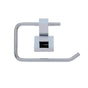 JVJ Hardware - Milan Series Polished Chrome Finish Squared Euro Paper Holder C/S, Composition Zinc & Stainless Steel - Polished Chrome