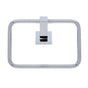 JVJ Hardware - Milan Series Polished Chrome Finish Squared Towel Ring, Composition Zinc & Stainless Steel - Polished Chrome