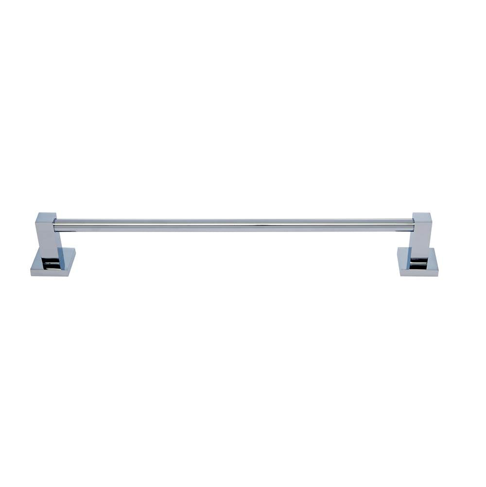 JVJ Hardware - Milan Series Polished Chrome Finish 18'' Towel Bar Set, Composition Zinc & Stainless Steel - Polished Chrome