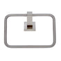 JVJ Hardware - Milan Series Satin Nickel Finish Squared Towel Ring, Composition Zinc & Stainless Steel - Satin Nickel