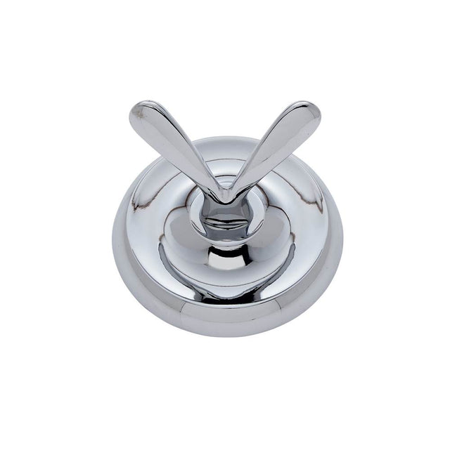 JVJ Hardware - Paramount Series Polished Chrome Finish Double Robe Hook C/S, Composition Solid Brass - Polished Chrome