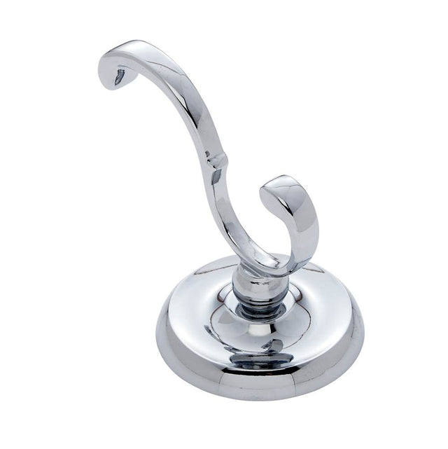 JVJ Hardware - Paramount Series Polished Chrome Finish Deco Robe Hook C/S, Composition Solid Brass - Polished Chrome
