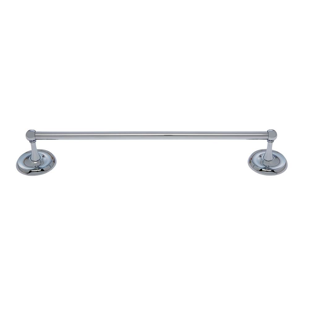 JVJ Hardware - Paramount Series Polished Chrome Finish 18'' Towel Bar Set C/S, Composition Solid Brass - Polished Chrome