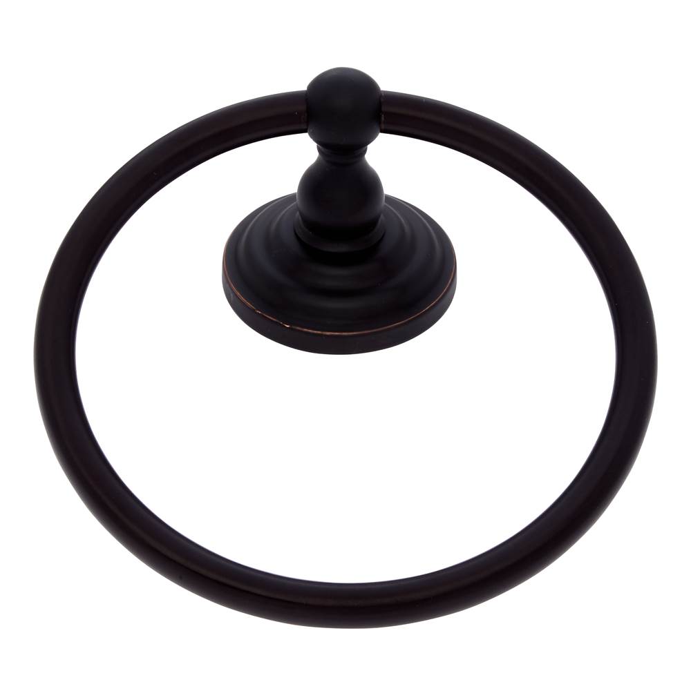JVJ Hardware - Highland Series Oil Rubbed Bronze Finish Towel Ring C/S, Composition Zamac - Oil Rubbed Bronze