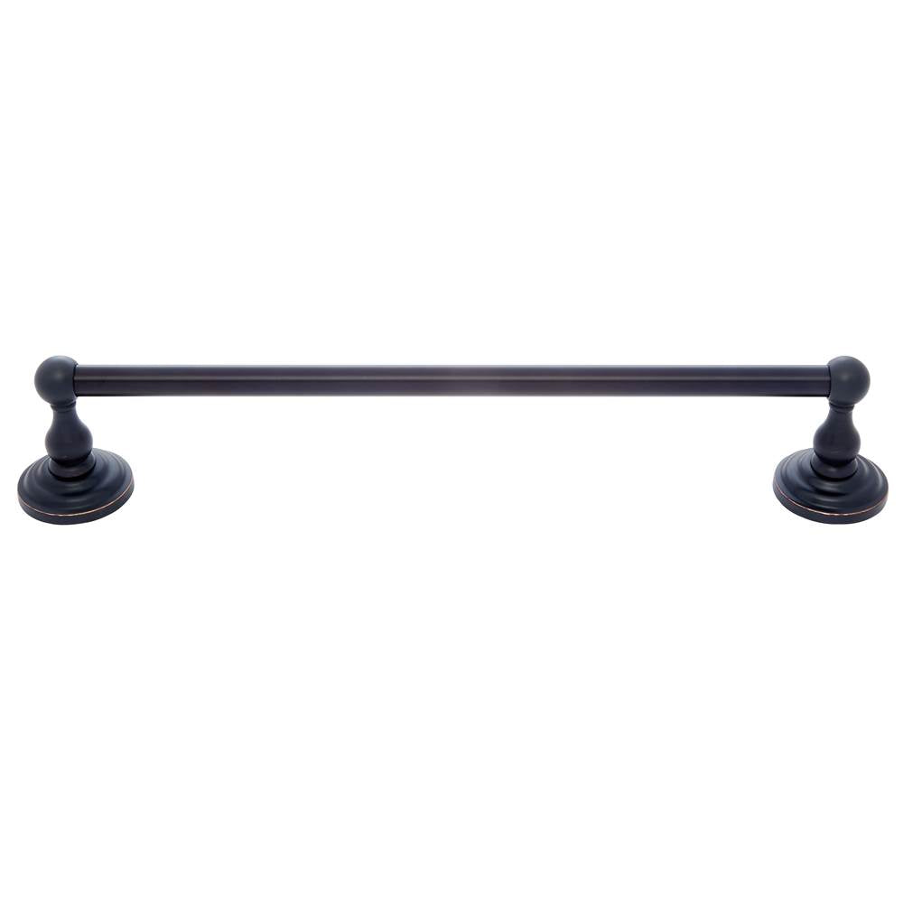 JVJ Hardware - Highland Series Oil Rubbed Bronze Finish 18'' Towel Bar Set C/S, Composition Zamac - Oil Rubbed Bronze