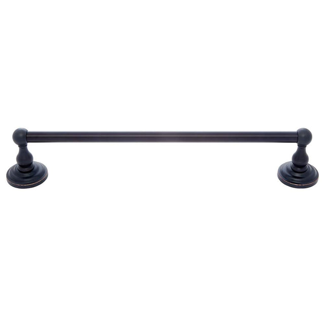 JVJ Hardware - Highland Series Oil Rubbed Bronze Finish 18'' Towel Bar Set C/S, Composition Zamac - Oil Rubbed Bronze