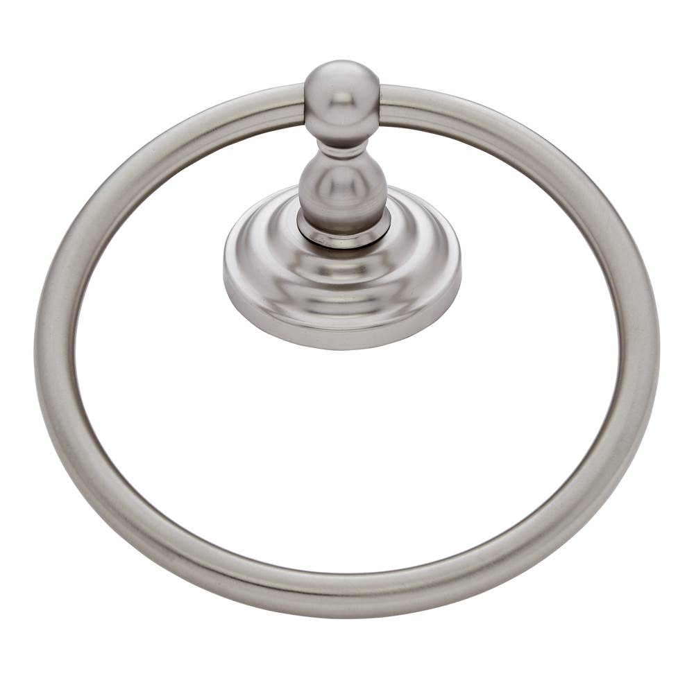 JVJ Hardware - Highland Series Satin Nickel Finish Towel Ring C/S, Composition Zamac - Satin Nickel