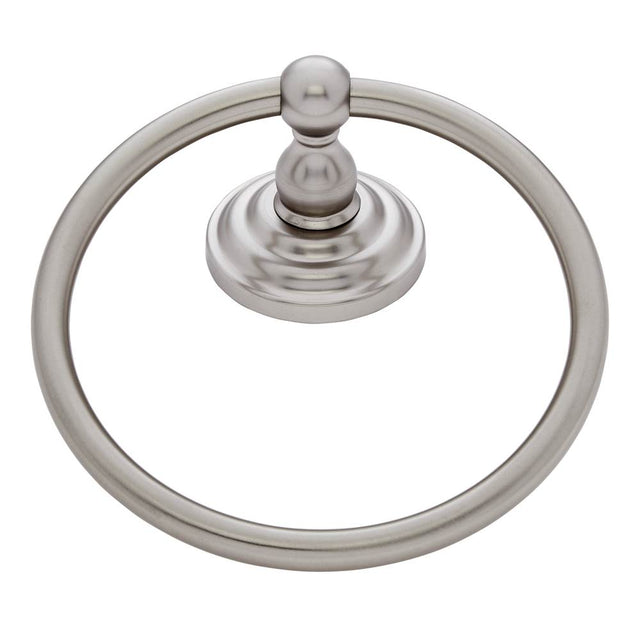 JVJ Hardware - Highland Series Satin Nickel Finish Towel Ring C/S, Composition Zamac - Satin Nickel