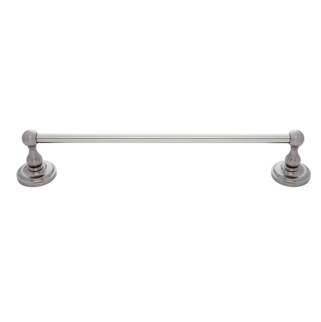 JVJ Hardware - Highland Series Satin Nickel Finish 24'' Towel Bar Set C/S, Composition Zamac - Satin Nickel