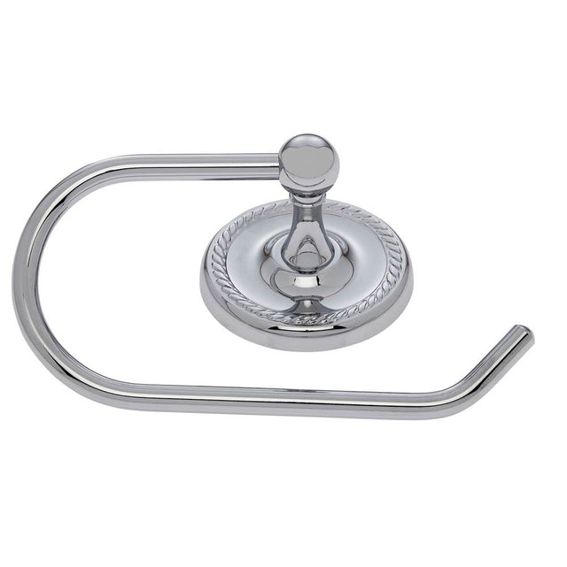 JVJ Hardware - Prestige Series Polished Chrome Finish Euro Paper Holder C/S, Composition Solid Brass - Polished Chrome