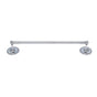 JVJ Hardware - Prestige Series Polished Chrome Finish 18'' Towel Bar Set C/S, Composition Solid Brass - Polished Chrome