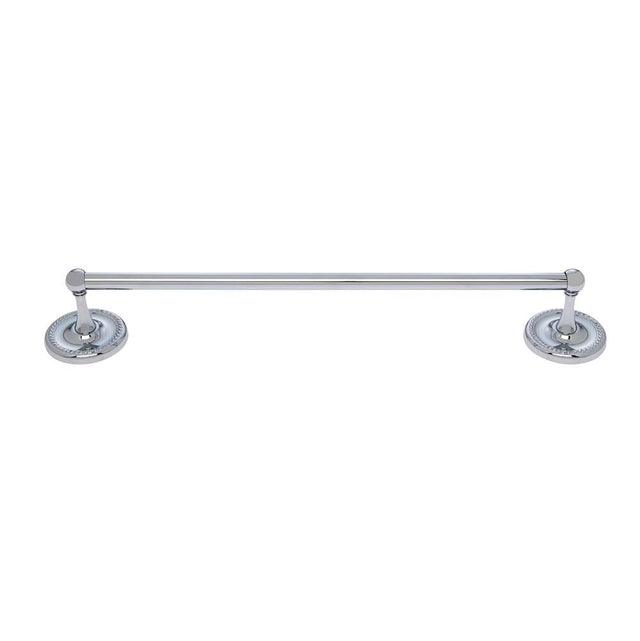 JVJ Hardware - Prestige Series Polished Chrome Finish 30'' Towel Bar Set C/S, Composition Solid Brass - Polished Chrome