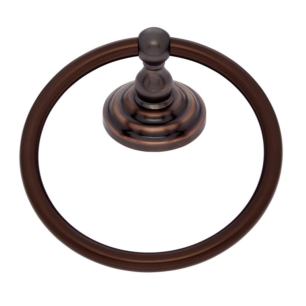 JVJ Hardware - Highland Series Old World Bronze Finish Towel Ring C/S, Composition Zamac - Old World Bronze