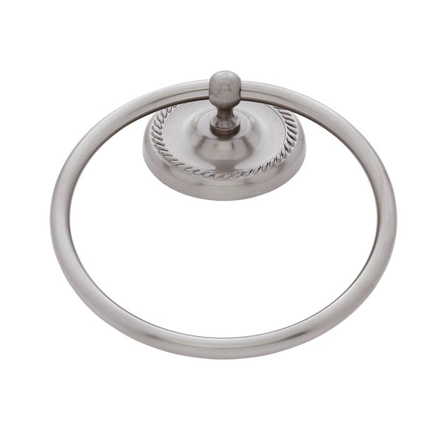 JVJ Hardware - Prestige Series Satin Nickel Finish Towel Ring C/S, Composition Solid Brass - Satin Nickel