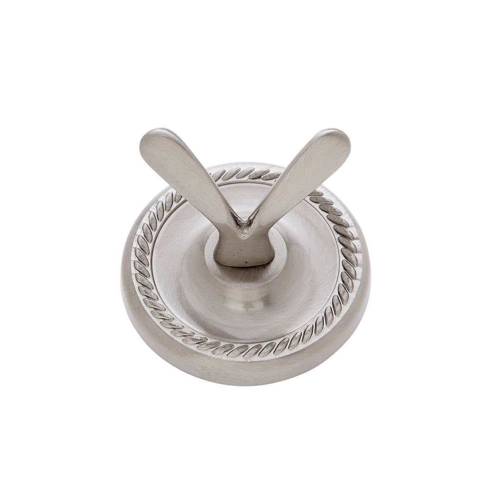 JVJ Hardware - Prestige Series Satin Nickel Finish Double Robe Hook C/S, Composition Solid Brass - Satin Nickel