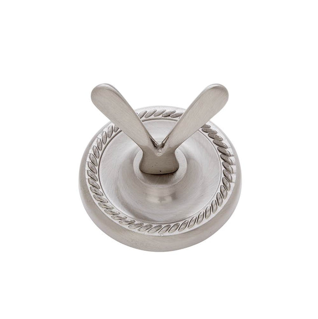 JVJ Hardware - Prestige Series Satin Nickel Finish Double Robe Hook C/S, Composition Solid Brass - Satin Nickel