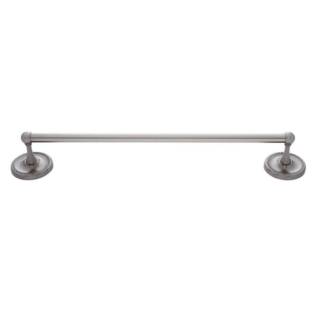 JVJ Hardware - Prestige Series Satin Nickel Finish 24'' Towel Bar Set C/S, Composition Solid Brass - Satin Nickel