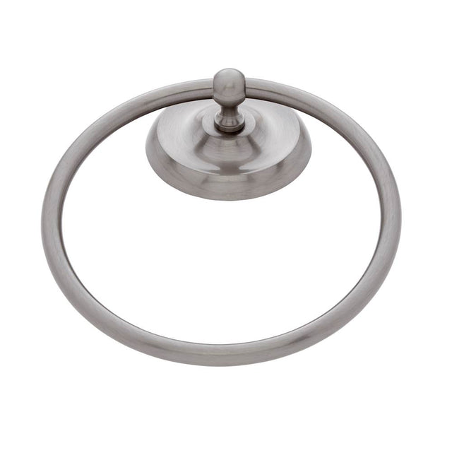 JVJ Hardware - Paramount Series Satin Nickel Finish Towel Ring C/S, Composition Solid Brass - Satin Nickel